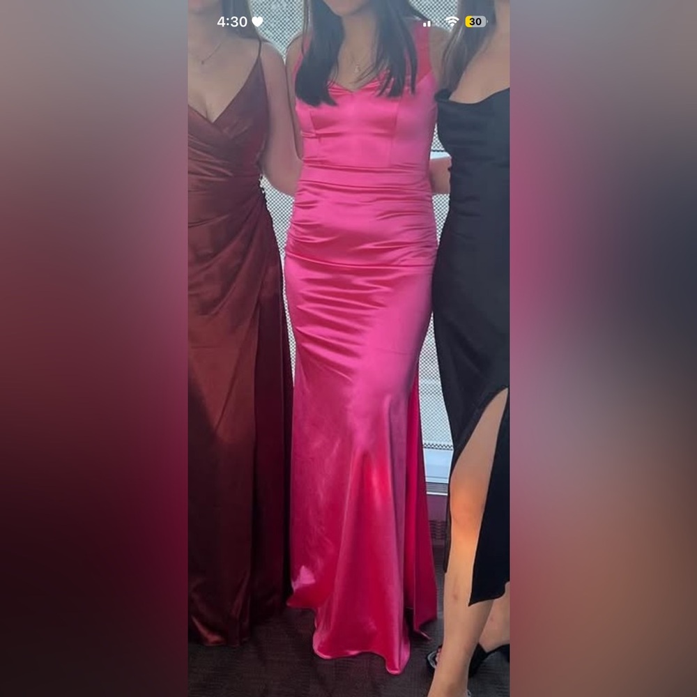 Jules and Cleo Bodycon Satin Prom Dress